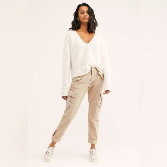 Free People Finders Keepers Sweater NEW XS IVORY - Picture 1 of 4